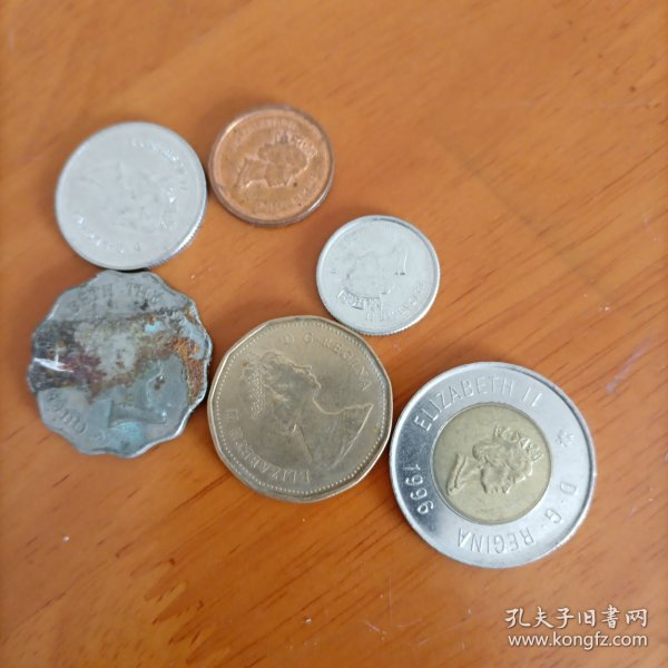 香港硬币英女皇头像硬币6枚合售