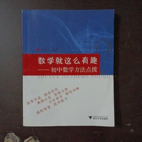 数学就这么有趣：初中数学方法点拨（书脊破损，后几页上书口轻微水痕，内页干净）——l3