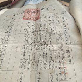 1951年山东省土地房产证6张合售如图