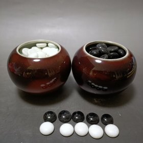 钧红釉围棋罐