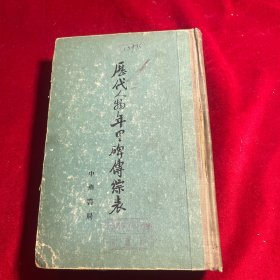 历代人物年里碑传综表【1959年一版一印】