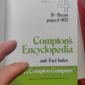 Compton's Encyclopedia and Fact-Index Vol 4 B-Byzan pages 1-402