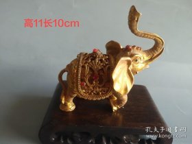 辽金镶嵌宝石大象摆件