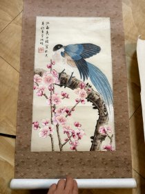 花鸟国画纯手绘原装老裱