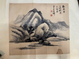 吴石仙（1845年-1916年）名庆云，字石仙，后以字行，晚号泼墨道人。上元（今南京）人，流寓上海。中国近代海派画家，吴石仙擅山水，这张是老人旧藏，早年从台湾购买，真假自鉴，亏本处理。