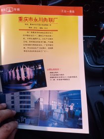 重庆市永川县肉联厂，重庆市合川县糖果厂合川桃片，80年代广告彩页一张