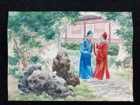 《风雪配》年画原稿一套（16幅全）
