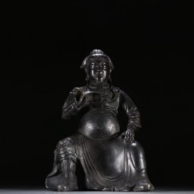 旧藏 铜胎关公造像