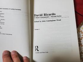 David Ricardo  critical assessments 一函4册全､second series 一函3册全  ７册一套 包邮