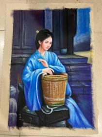 编号003，手绘油画
作者:陈逸鸣
尺寸：100×70cm
实物拍摄，一物一图