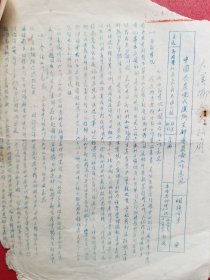 1955年诸暨县大溪乡支部委员会工作意见（1张）