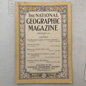 现货 national geographic美国国家地理1919年9月E  中国山东，中美洲火山，意大利卡普里岛，美属萨摩亚