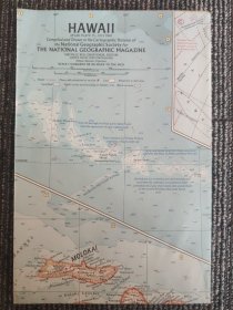 National Geographic国家地理杂志地图系列之1960年7月 Hawaii 夏威夷地图