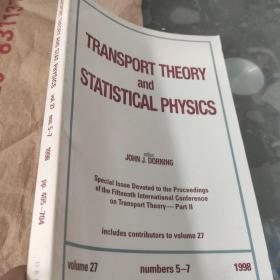 TRANSPORT THEORY  AND STATISTICAL OHYSSICS