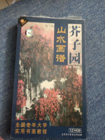 芥子园山水画谱 VCD光盘 一盒12张全