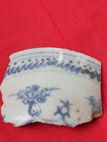 明成化青花花卉纹碗瓷片