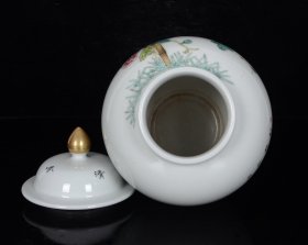 清乾隆珐琅彩瓜果飘香将军罐；24x14