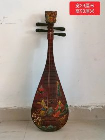 琵琶。 漆器彩绘做工，画工精细，品相完整，音色悦耳动听 细节如图……