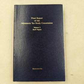 Final Report of the Minnesota Tax Study Commission Volume 1+2 (2本合售）