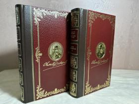 David Copperfield Charles Dickens Complete Work Oxford Leather Gilded  2Vols,《大卫科波菲尔》查尔斯·狄更斯 ，瑞士Edito-Service出版社1970年出版狄更斯逝世100周年纪念限量版精装书