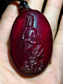 和田玉红玉挂件，包浆醇厚自然完美