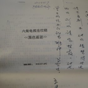 六集电视连续剧 黑色甬道