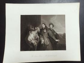 1850 钢版画 基督 耶稣