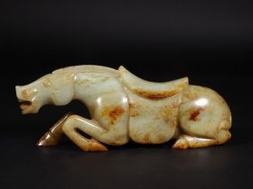 和田玉马摆件