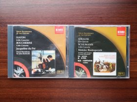 海顿第一、二大提琴协奏曲 勃凯里尼大提琴协奏曲 理查．施特劳斯唐诘诃德 舒曼大提琴协奏曲 CD唱片双张