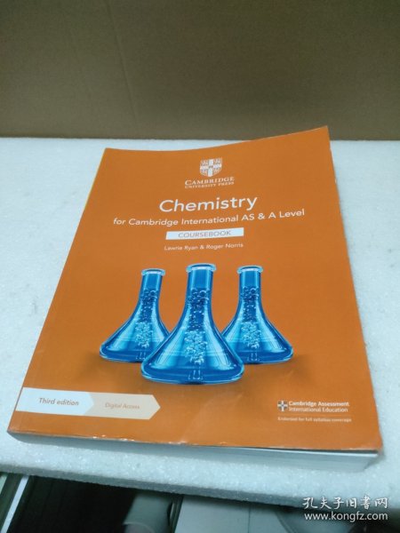 Cambridge International AS & A Level Chemistry Coursebook, 3rd Edition 剑桥化学教材【品如图，有勾画笔记】