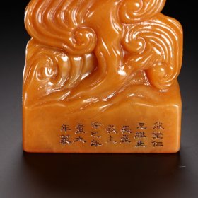 童大年篆 田黄石灵芝钮印章