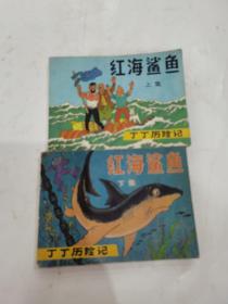 连环画 红海鲨鱼 上下 1984年3月1版1印 丁丁历险记