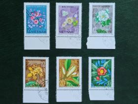 越南邮票1964年四季花卉盖销，顺戳，原胶无贴，品相非常好。