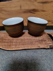 绞泥 对杯 汤吞 主人杯 茶杯 茶道具