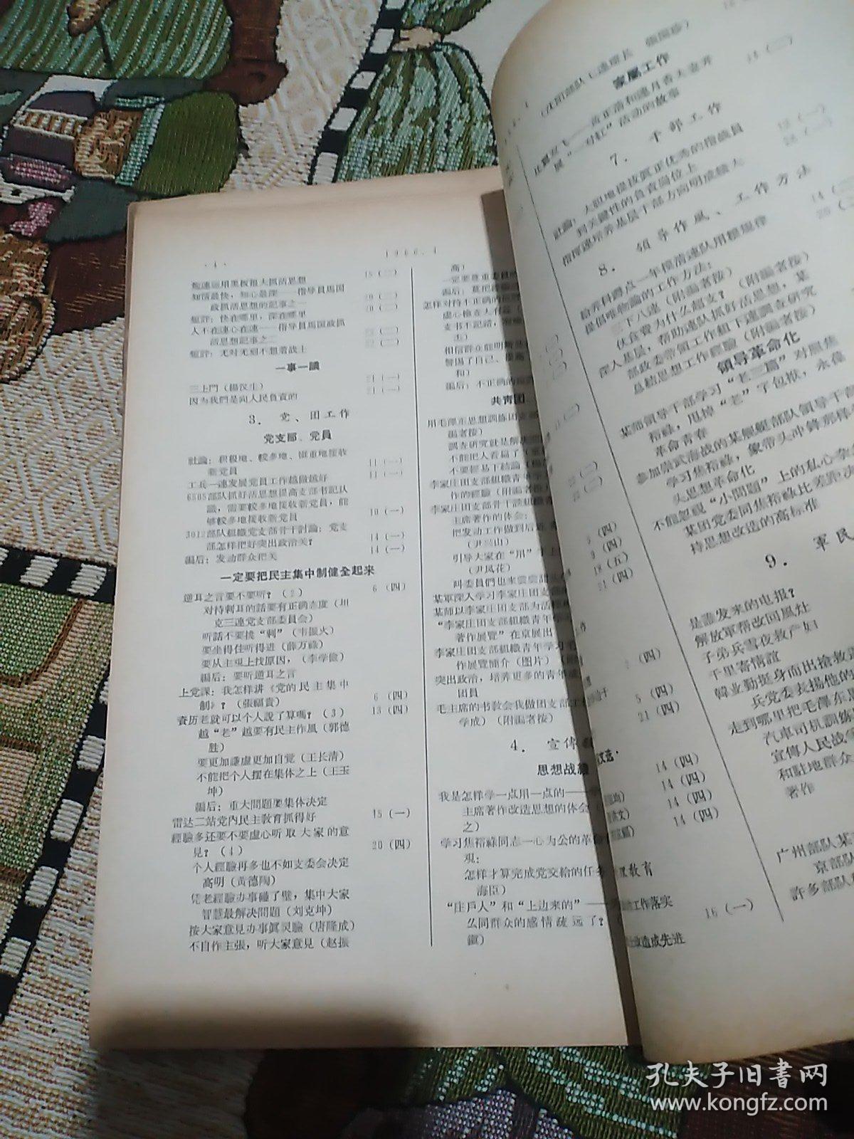 解放军报索引 1966年4月(共16页)