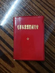 红宝书:毛泽东思想胜利万岁毛像 林像  林题  内容全不缺页 128开。