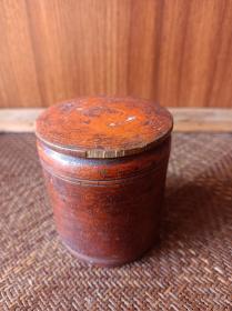老漆器木盒子木罐
