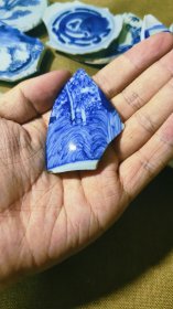 清代早期康熙披麻皴瓷片