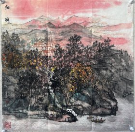 【保真字画，得自画家本人】陈凯旋 68X68cm！   祖籍福建厦门。毕业于福州大学厦门工艺美术学院，师从著名画家梁明。现为中国美术家协会会员，厦门市思明区美协副主席。