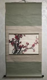 傅世芳画梅花(带原纯手工豪华精装裱)