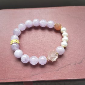 紫罗兰水晶珍珠金太阳草莓晶手链