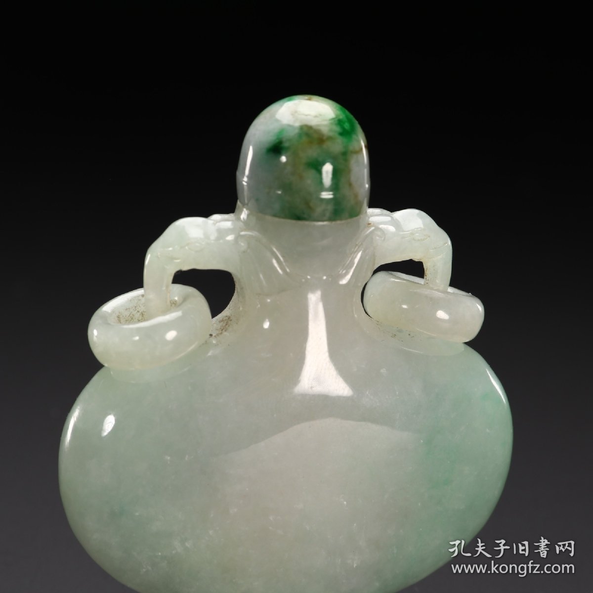 旧藏 翡翠太平有象鼻烟壶