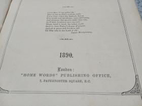 1890年，英文古董图书，home words for heart and hearth