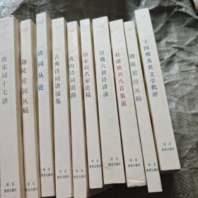 叶嘉莹文集 全10册《唐宋词十七讲》《迦陵论词丛稿》《清词丛论》《古典诗词讲演集》《我的诗词道路》《唐宋词名家论稿》《汉魏六朝诗讲录》《杜甫秋兴八首集说》《迦陵论诗丛稿》《王国维及其文学批评》全十册（1997年一版一印）