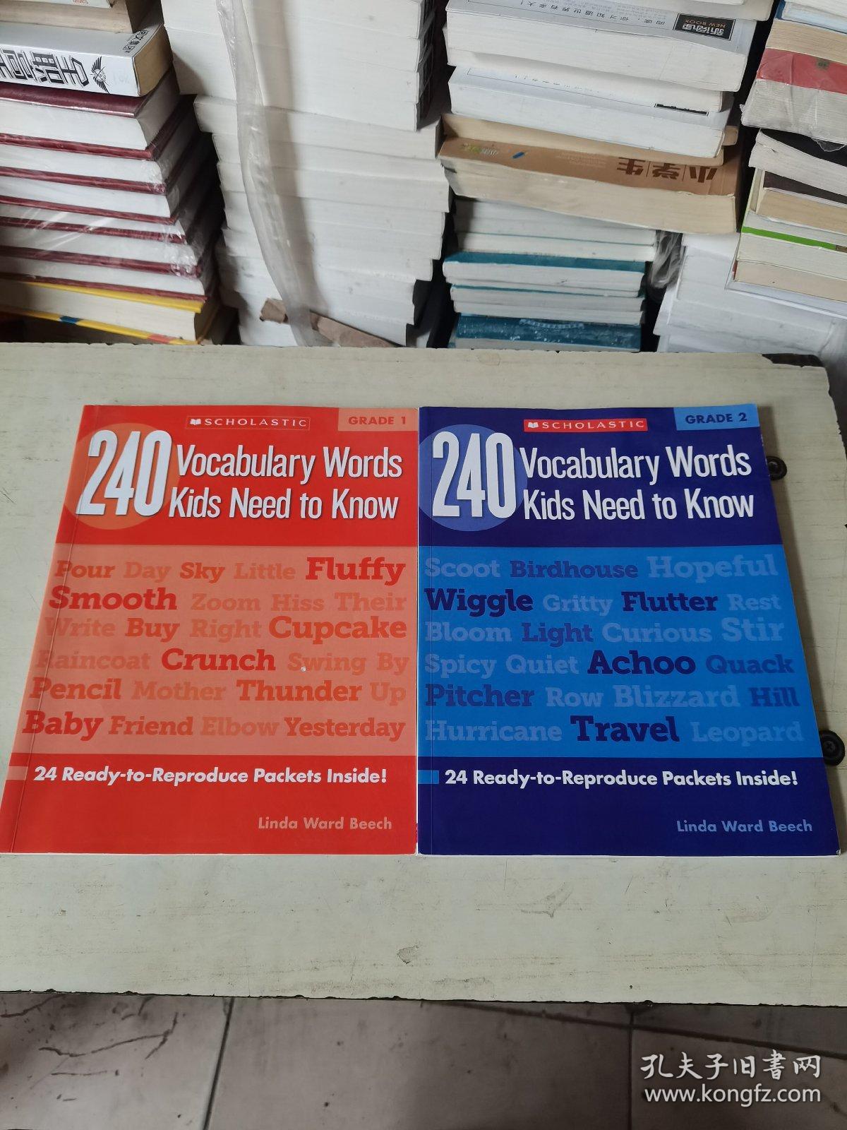 240个孩子必知词汇一年级240VocabularyWordsKidsNeedtoKnow，Grade1 240个孩子必知词汇，Grade 2 （2本合售）