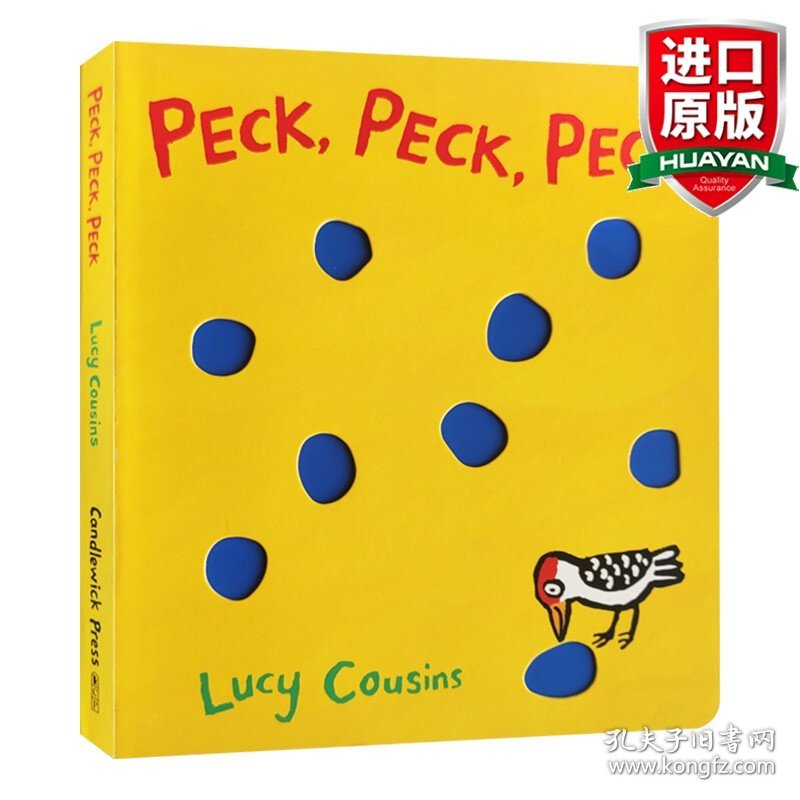 英文原版 Peck, Peck, Peck啄啄啄 啄木鸟爱打洞 纸板书 英文版 进口英语原版书籍