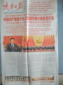 陕西日报，2017年10月19日，十九大开幕，包邮，存一至八版
