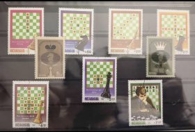 国际象棋邮票一套带黑卡，尼加拉瓜邮票1983年全品，新两枚CCCP前苏联邮票1982年国际象棋世界锦标赛棋类收藏 喜欢外国邮票的朋友不要错过哦，欢迎来我店铺做客聊天，不定期更新中记得关注我