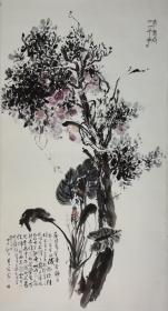 黄三枝老师六尺整张作品《花实各三千年》
