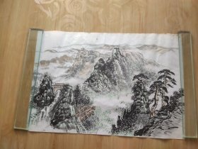 画家手绘山水画作品保真迹.，可惜没有落款，06